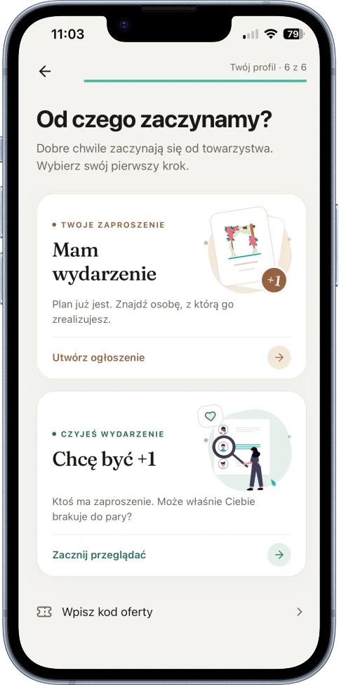 Wybór ścieżki w Savyrr: Mam wydarzenie lub Chcę być +1.